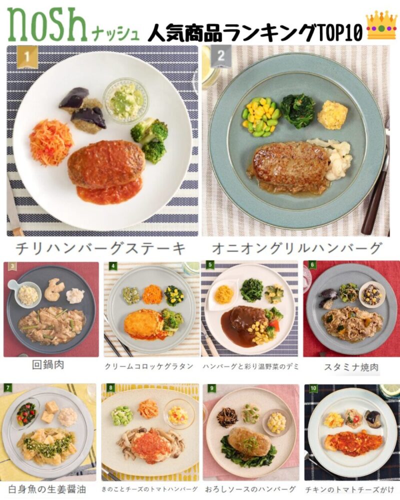ナッシュの人気商品ランキングトップ10