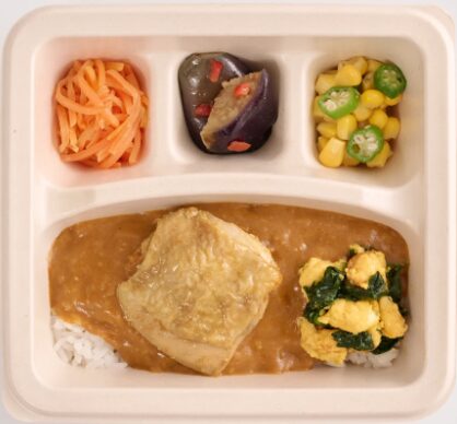 ナッシュのご飯付メニュー：CoCo壱番屋ごろっとバターチキンカレー