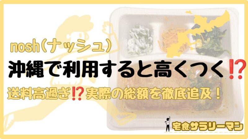 ナッシュを沖縄で利用した場合の総額は⁉