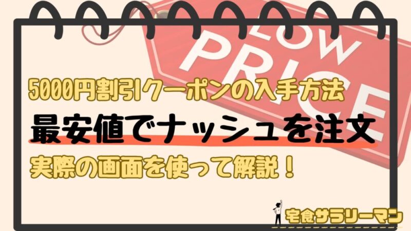ナッシュを最安値で利用し始める方法